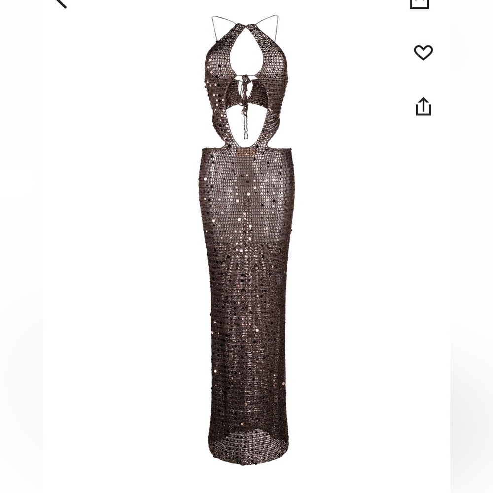 Aya Muse Morel sequin-embellished knit dress